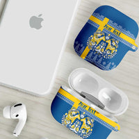 Sweden Christmas Personalized AirPods Case Dala Horse God Jul - Wonder Print Shop