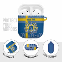 Sweden Christmas Personalized AirPods Case Dala Horse God Jul - Wonder Print Shop