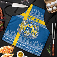 Sweden Christmas Personalized Apron Dala Horse God Jul - Wonder Print Shop