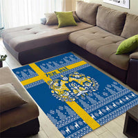 Sweden Christmas Personalized Area Rug Dala Horse God Jul - Wonder Print Shop