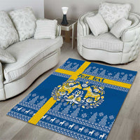 Sweden Christmas Personalized Area Rug Dala Horse God Jul - Wonder Print Shop
