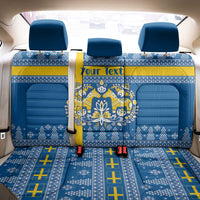 Sweden Christmas Personalized Back Car Seat Cover Dala Horse God Jul - Wonder Print Shop
