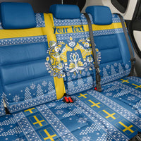 Sweden Christmas Personalized Back Car Seat Cover Dala Horse God Jul - Wonder Print Shop