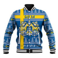 Sweden Christmas Personalized Baseball Jacket Dala Horse God Jul - Wonder Print Shop