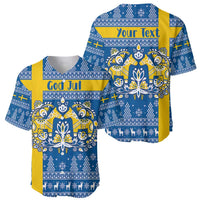 Sweden Christmas Personalized Baseball Jersey Dala Horse God Jul - Wonder Print Shop