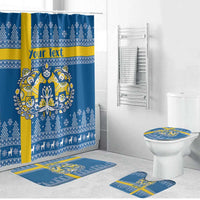 Sweden Christmas Personalized Bathroom Set Dala Horse God Jul - Wonder Print Shop
