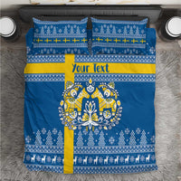 Sweden Christmas Personalized Bedding Set Dala Horse God Jul - Wonder Print Shop