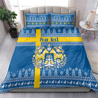 Sweden Christmas Personalized Bedding Set Dala Horse God Jul - Wonder Print Shop