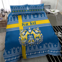 Sweden Christmas Personalized Bedding Set Dala Horse God Jul - Wonder Print Shop