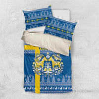 Sweden Christmas Personalized Bedding Set Dala Horse God Jul - Wonder Print Shop