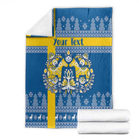 Sweden Christmas Personalized Blanket Dala Horse God Jul - Wonder Print Shop