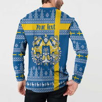 Sweden Christmas Personalized Button Sweatshirt Dala Horse God Jul - Wonder Print Shop