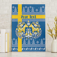 Sweden Christmas Personalized Canvas Wall Art Dala Horse God Jul - Wonder Print Shop