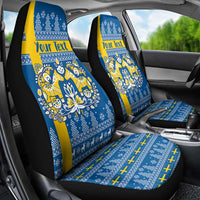Sweden Christmas Personalized Car Seat Cover Dala Horse God Jul - Wonder Print Shop