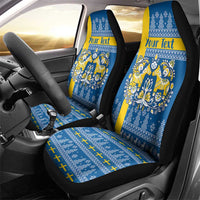 Sweden Christmas Personalized Car Seat Cover Dala Horse God Jul - Wonder Print Shop