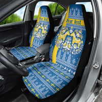 Sweden Christmas Personalized Car Seat Cover Dala Horse God Jul - Wonder Print Shop