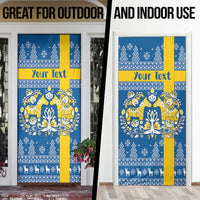 Sweden Christmas Personalized Door Cover Dala Horse God Jul - Wonder Print Shop