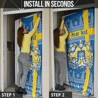 Sweden Christmas Personalized Door Cover Dala Horse God Jul - Wonder Print Shop