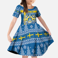 Sweden Christmas Personalized Family Matching Mermaid Dress and Hawaiian Shirt Dala Horse God Jul - Wonder Print Shop