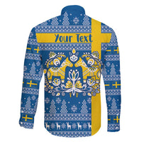 Sweden Christmas Personalized Family Matching Off Shoulder Maxi Dress and Hawaiian Shirt Dala Horse God Jul - Wonder Print Shop