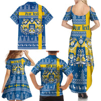 Sweden Christmas Personalized Family Matching Summer Maxi Dress and Hawaiian Shirt Dala Horse God Jul - Wonder Print Shop