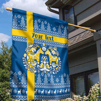 Sweden Christmas Personalized Garden Flag Dala Horse God Jul - Wonder Print Shop