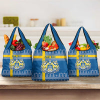 Sweden Christmas Personalized Grocery Bag Dala Horse God Jul - Wonder Print Shop