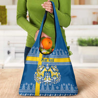 Sweden Christmas Personalized Grocery Bag Dala Horse God Jul - Wonder Print Shop