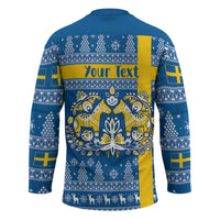 Sweden Christmas Personalized Hockey Jersey Dala Horse God Jul - Wonder Print Shop