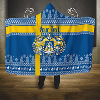 Sweden Christmas Personalized Hooded Blanket Dala Horse God Jul - Wonder Print Shop