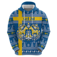 Sweden Christmas Personalized Hoodie Dala Horse God Jul - Wonder Print Shop