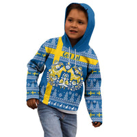 Sweden Christmas Personalized Kid Hoodie Dala Horse God Jul - Wonder Print Shop