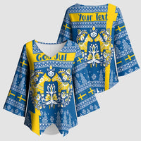 Sweden Christmas Personalized Kimono Sleeve Blouse Dala Horse God Jul - Wonder Print Shop