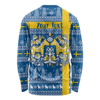 Sweden Christmas Personalized Long Sleeve Shirt Dala Horse God Jul - Wonder Print Shop