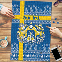 Sweden Christmas Personalized Puzzle Dala Horse God Jul - Wonder Print Shop