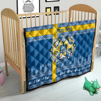 Sweden Christmas Personalized Quilt Dala Horse God Jul - Wonder Print Shop