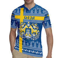 Sweden Christmas Personalized Rugby Jersey Dala Horse God Jul - Wonder Print Shop