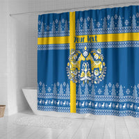 Sweden Christmas Personalized Shower Curtain Dala Horse God Jul - Wonder Print Shop