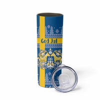 Sweden Christmas Personalized Skinny Tumbler Dala Horse God Jul - Wonder Print Shop