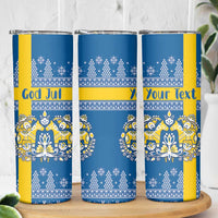 Sweden Christmas Personalized Skinny Tumbler Dala Horse God Jul - Wonder Print Shop
