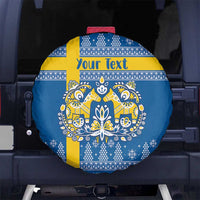 Sweden Christmas Personalized Spare Tire Cover Dala Horse God Jul - Wonder Print Shop