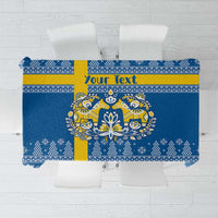 Sweden Christmas Personalized Tablecloth Dala Horse God Jul - Wonder Print Shop