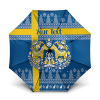 Sweden Christmas Personalized Umbrella Dala Horse God Jul - Wonder Print Shop