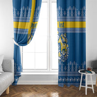 Sweden Christmas Personalized Window Curtain Dala Horse God Jul - Wonder Print Shop