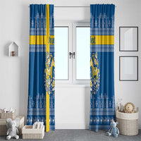 Sweden Christmas Personalized Window Curtain Dala Horse God Jul - Wonder Print Shop