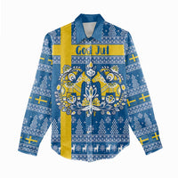 Sweden Christmas Personalized Women Casual Shirt Dala Horse God Jul - Wonder Print Shop