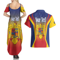Personalized Romania Unification Day Couples Matching Summer Maxi Dress and Hawaiian Shirt Ziua Marii Uniri Since 1918 Dynamic Style - Wonder Print Shop