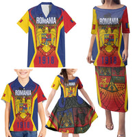 Personalized Romania Unification Day Family Matching Puletasi and Hawaiian Shirt Ziua Marii Uniri Since 1918 Dynamic Style - Wonder Print Shop