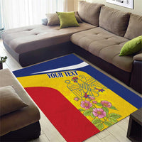 Personalized Romania Great White Pelican Area Rug With Rosa Canina - Wonder Print Shop