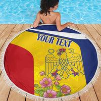 Personalized Romania Great White Pelican Beach Blanket With Rosa Canina - Wonder Print Shop